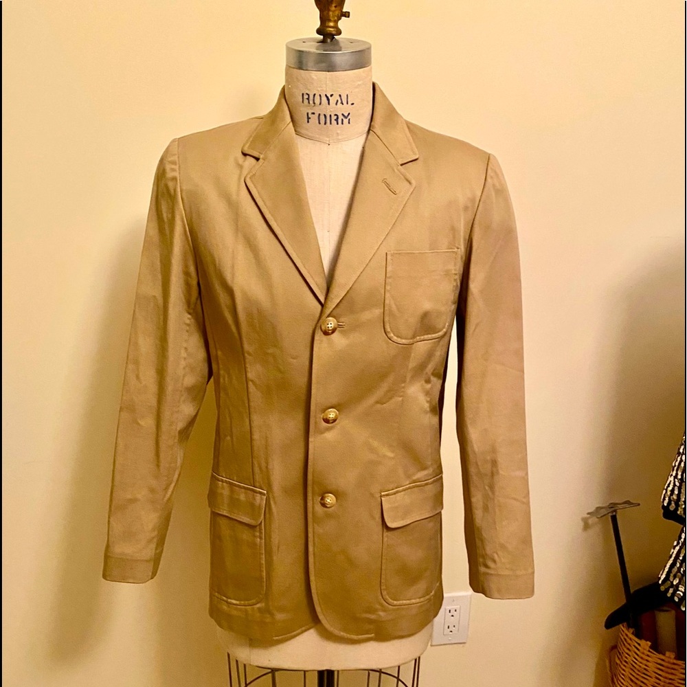 Polo by Ralph Lauren Khaki Tan Cotton Blazer